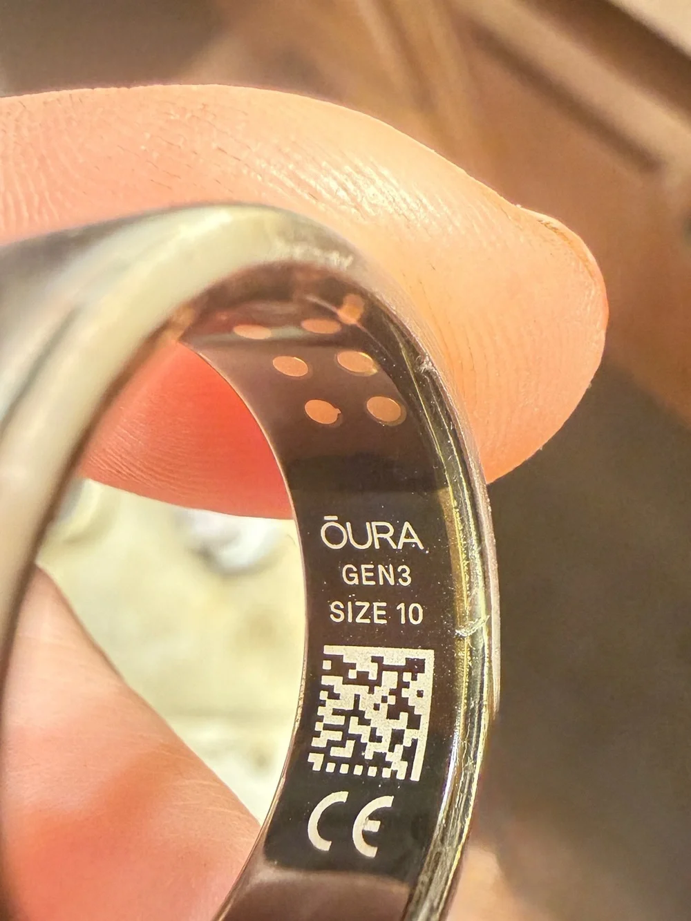 Oura Gen3 Smart Ring in brushed nickel — Size 10